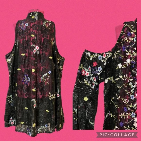 Beautiful Lace-like Embroidered ladies top! - Picture 2 of 2